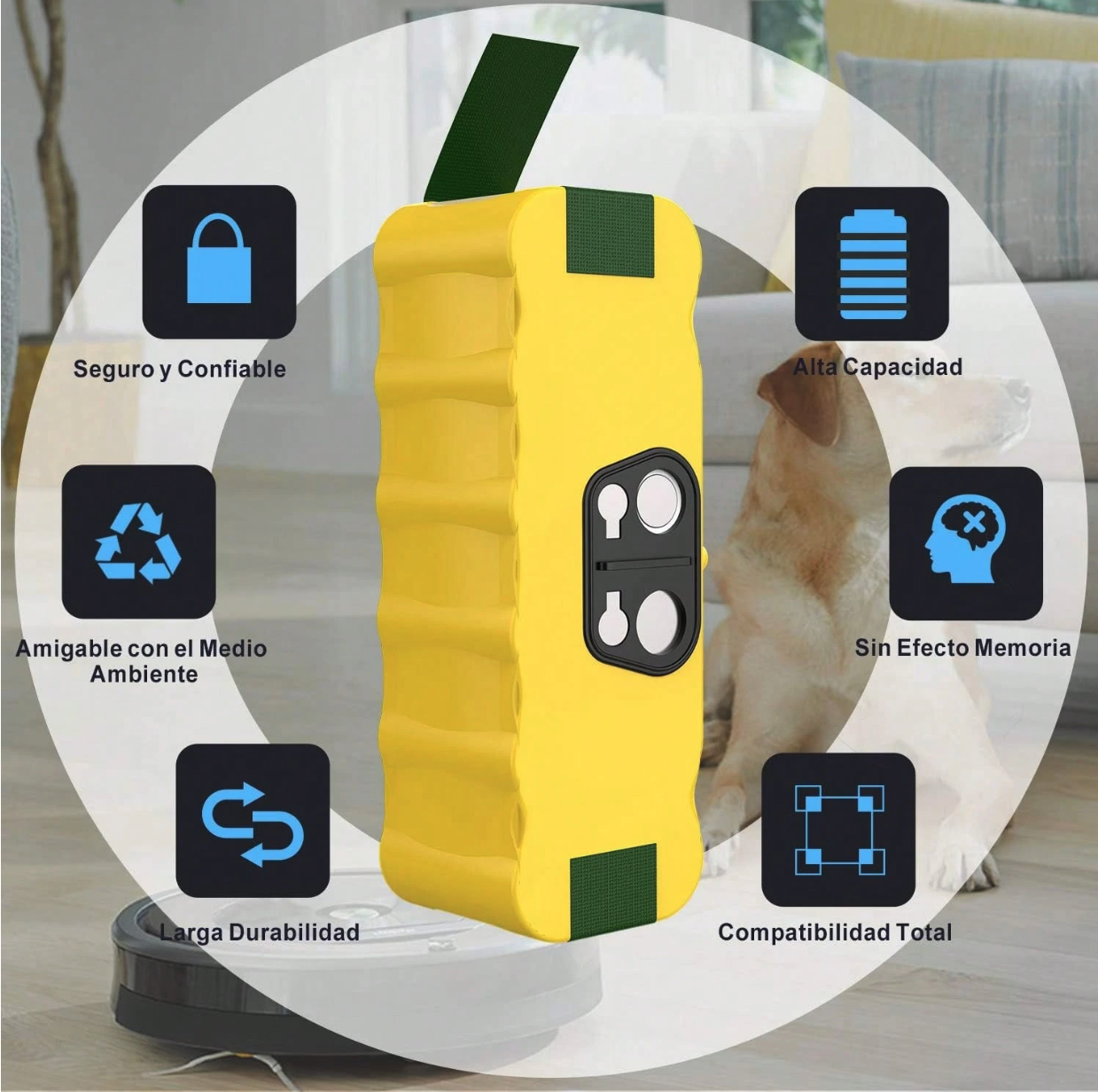 Batería Premium (Compatible con Roomba Irobot SERIE 500, 600, 700, 800 y 900): 5000mah - Imagen 5